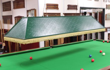 (LT73) Green Metal Snooker Canopy suitable for Full-Size Tables