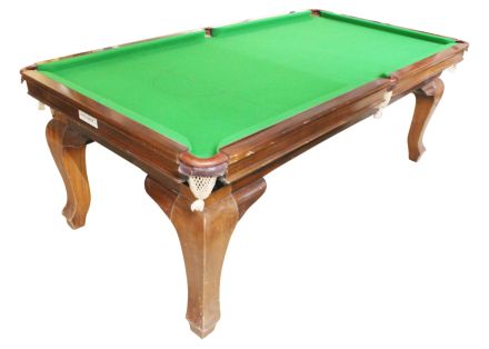 (M1163) 7 ft Mahogany Cabriole Leg Snooker/Pool  Diner by Riley