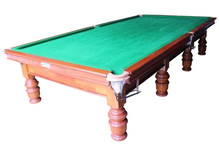(M1275) Full-Size Mahogany Turned Leg Snooker Table