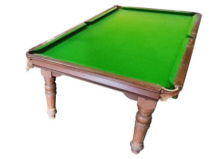 (M1293) 7 ft Oak Turned & Fluted Leg Snooker/Pool Dining Table by Riley
