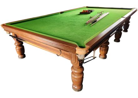 (M1303) Full-Size Mahogany Turned Leg Snooker Table