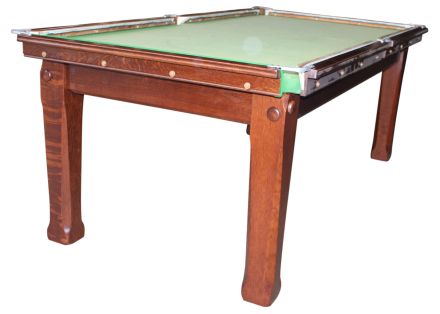 (M1354) 7 ft Oak Square Leg Snooker/Pool Table by Riley