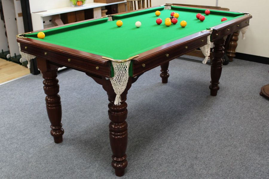 Fahrenheit sap ga werken M1182) 6 ft Refurbished Mahogany Turned Leg Snooker/Pool Table